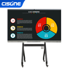 Smart Lcd Finger Touch Screen Panel 75 inch Portable Interactive Whiteboard Anti Glare Digital Board for Classroom